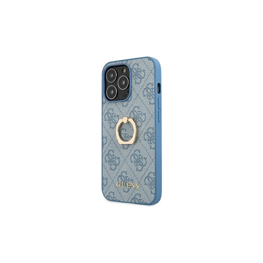 Hurtownia GSM - Case Guess GUHCP13L4GMRBL Apple iPhone 13 Pro blau/hardcase 4G mit Ringständer - GUE1351BLU - {ean13} - Hurt