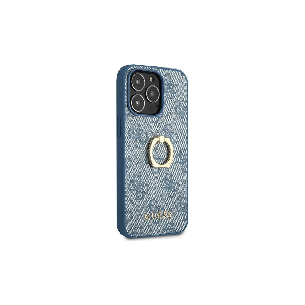 Hurtownia GSM - Case Guess GUHCP13L4GMRBL Apple iPhone 13 Pro blau/hardcase 4G mit Ringständer - GUE1351BLU - {ean13} - Hurt