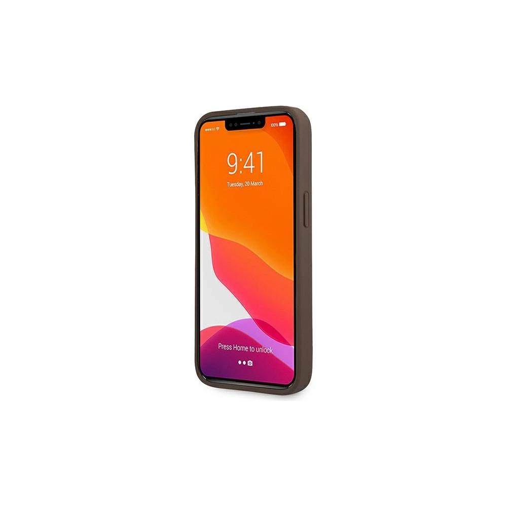 Hurtownia GSM - Case Guess GUHCP13L4GMRBR Apple iPhone 13 Pro braun/brown Hardcase 4G mit Ringständer - GUE1352BR - {ean13} - Hurt
