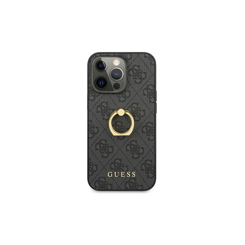 Hurtownia GSM - Case Guess GUHCP13L4GMRGR Apple iPhone 13 Pro grau/grey Hardcase 4G mit Ringständer - GUE1353GRY - {ean13} - Hurt