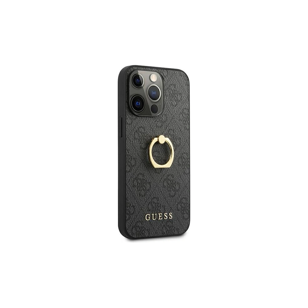 Hurtownia GSM - Case Guess GUHCP13L4GMRGR Apple iPhone 13 Pro grau/grey Hardcase 4G mit Ringständer - GUE1353GRY - {ean13} - Hurt