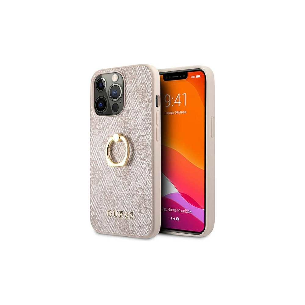 Hurtownia GSM - Etui Guess GUHCP13L4GMRPI Apple iPhone 13 Pro różowy/pink hardcase 4G with ring stand - GUE1354PNK - {ean13} - Hurt
