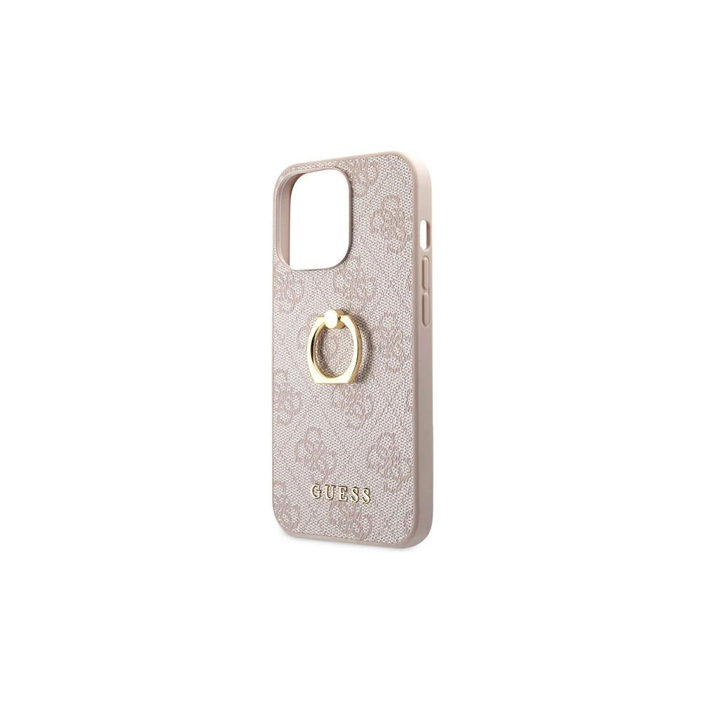 Wholesale Guess GUHCP13L4GMRPI Apple iPhone 13 Pro pink hardcase 4G with ring stand - GUE1354PNK - {ean13} - Hurt