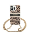 Wholesale Guess GUHCP13LKBCLE Apple iPhone 13 Pro Leopard hardcase Gold Strap - GUE1355 - {ean13} - Hurt