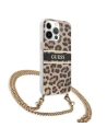 Wholesale Guess GUHCP13LKBCLE Apple iPhone 13 Pro Leopard hardcase Gold Strap - GUE1355 - {ean13} - Hurt