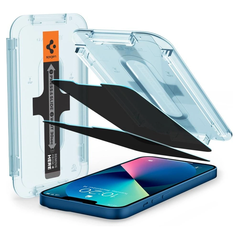 Wholesale Szkło hartowane Spigen GLAS.tR ez Fit Apple iPhone 13 mini Privacy [2 PACK] - SPN1945 - {ean13} - Hurt