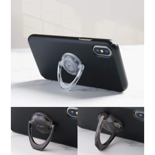 2 uchwyty Ringke Prism Ring Clear + Smoke Black