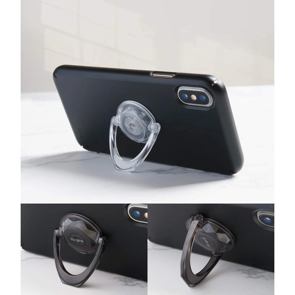 Hurtownia GSM - 2 úchyty Ringke Prism Ring Clear + Smoke Black - RGK826 - {ean13} - Hurt