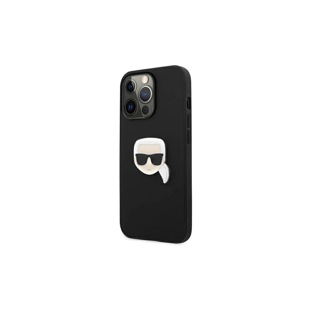 Hurtownia GSM - Etui Karl Lagerfeld KLHCP13LPKMK Apple iPhone 13 Pro černý/black hardcase Kůže Ikonik Karlova hlava Metal - KLD711BLK - {ean13} - Hurt