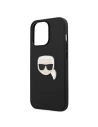 Hurtownia GSM - Etui Karl Lagerfeld KLHCP13LPKMK Apple iPhone 13 Pro černý/black hardcase Kůže Ikonik Karlova hlava Metal - KLD711BLK - {ean13} - Hurt
