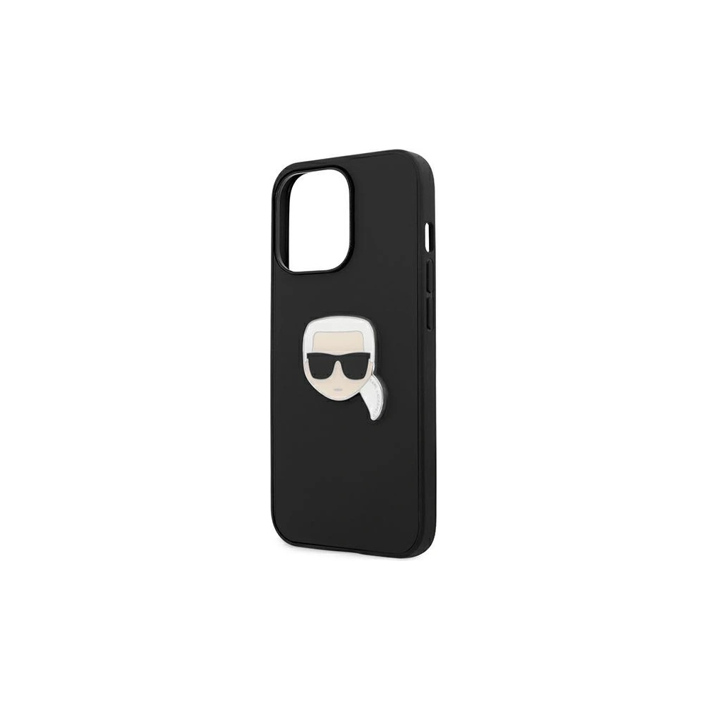 Hurtownia GSM - Etui Karl Lagerfeld KLHCP13LPKMK Apple iPhone 13 Pro černý/black hardcase Kůže Ikonik Karlova hlava Metal - KLD711BLK - {ean13} - Hurt