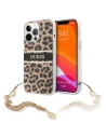 Etui Guess GUHCP13LKBSLEO Apple iPhone 13 Pro Leopard hardcase Gold Chain