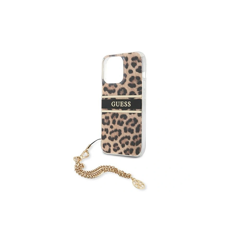 Hurtownia GSM - Etui Guess GUHCP13LKBSLEO Apple iPhone 13 Pro Leopard hardcase Gold Chain - GUE1356 - {ean13} - Hurt