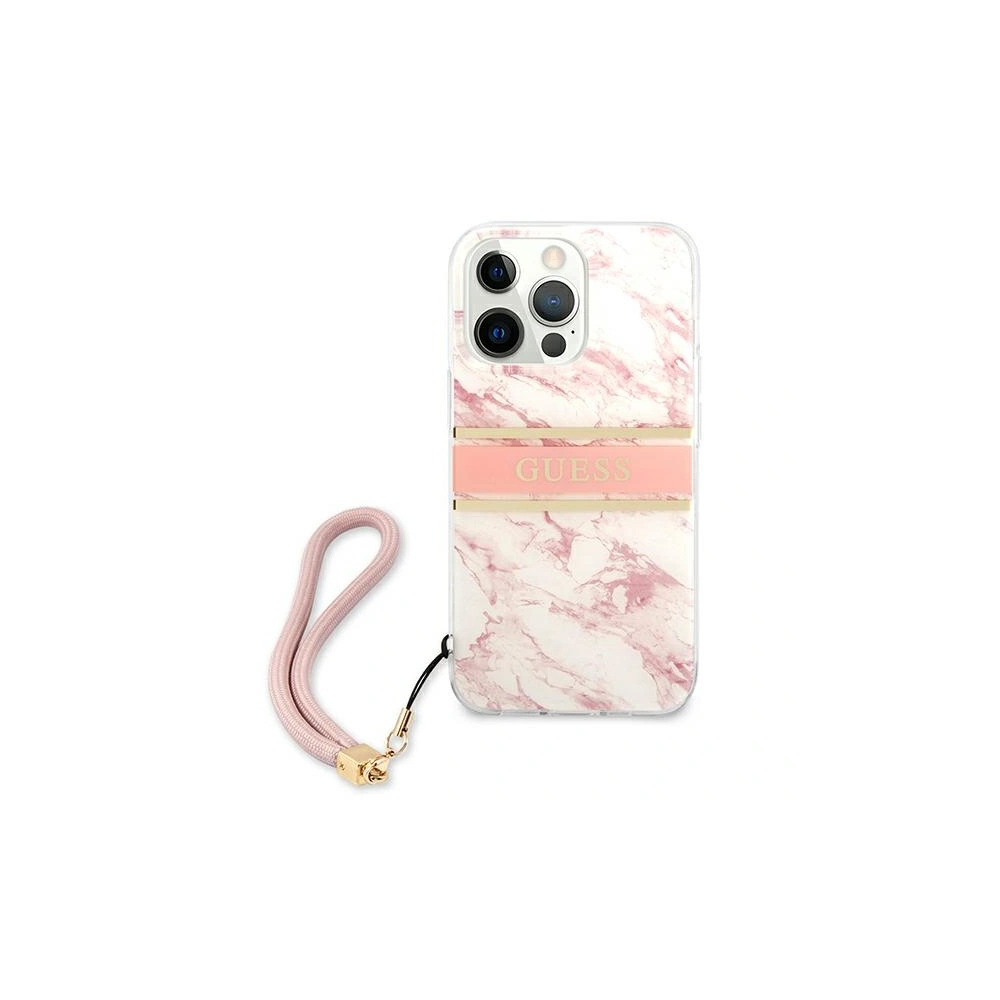 Hurtownia GSM - Etui Guess GUHCP13LKMABPI Apple iPhone 13 Pro różowy/pink hardcase Marble Strap Collection - GUE1357PNK - {ean13} - Hurt