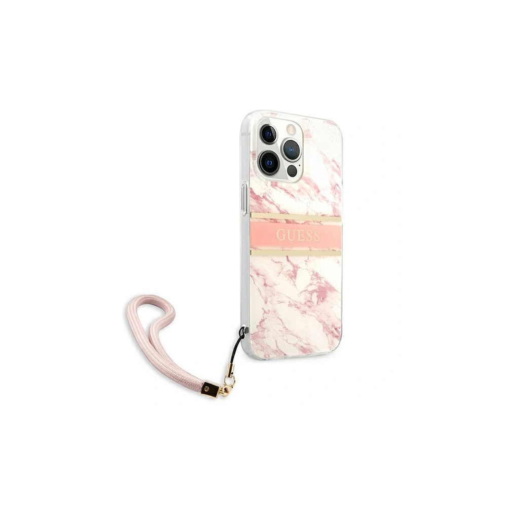 Hurtownia GSM - Etui Guess GUHCP13LKMABPI Apple iPhone 13 Pro różowy/pink hardcase Marble Strap Collection - GUE1357PNK - {ean13} - Hurt