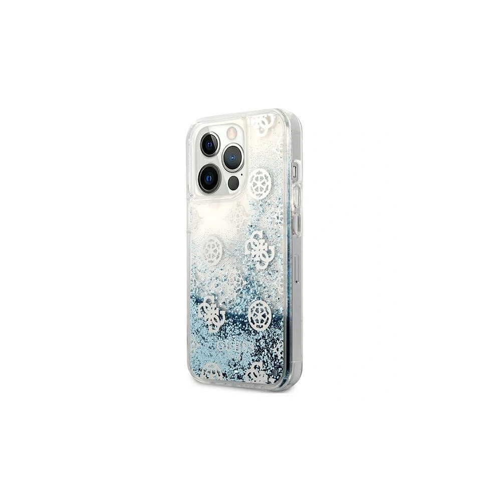 Hurtownia GSM - Etui Guess GUHCP13LLGPEBL Apple iPhone 13 Pro niebieski/blue hardcase Peony Liquid Glitter - GUE1358BLU - {ean13} - Hurt