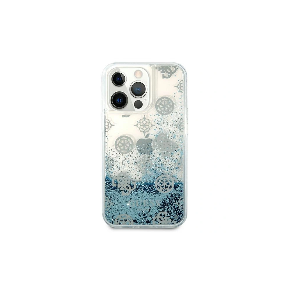 Hurtownia GSM - Etui Guess GUHCP13LLGPEBL Apple iPhone 13 Pro niebieski/blue hardcase Peony Liquid Glitter - GUE1358BLU - {ean13} - Hurt