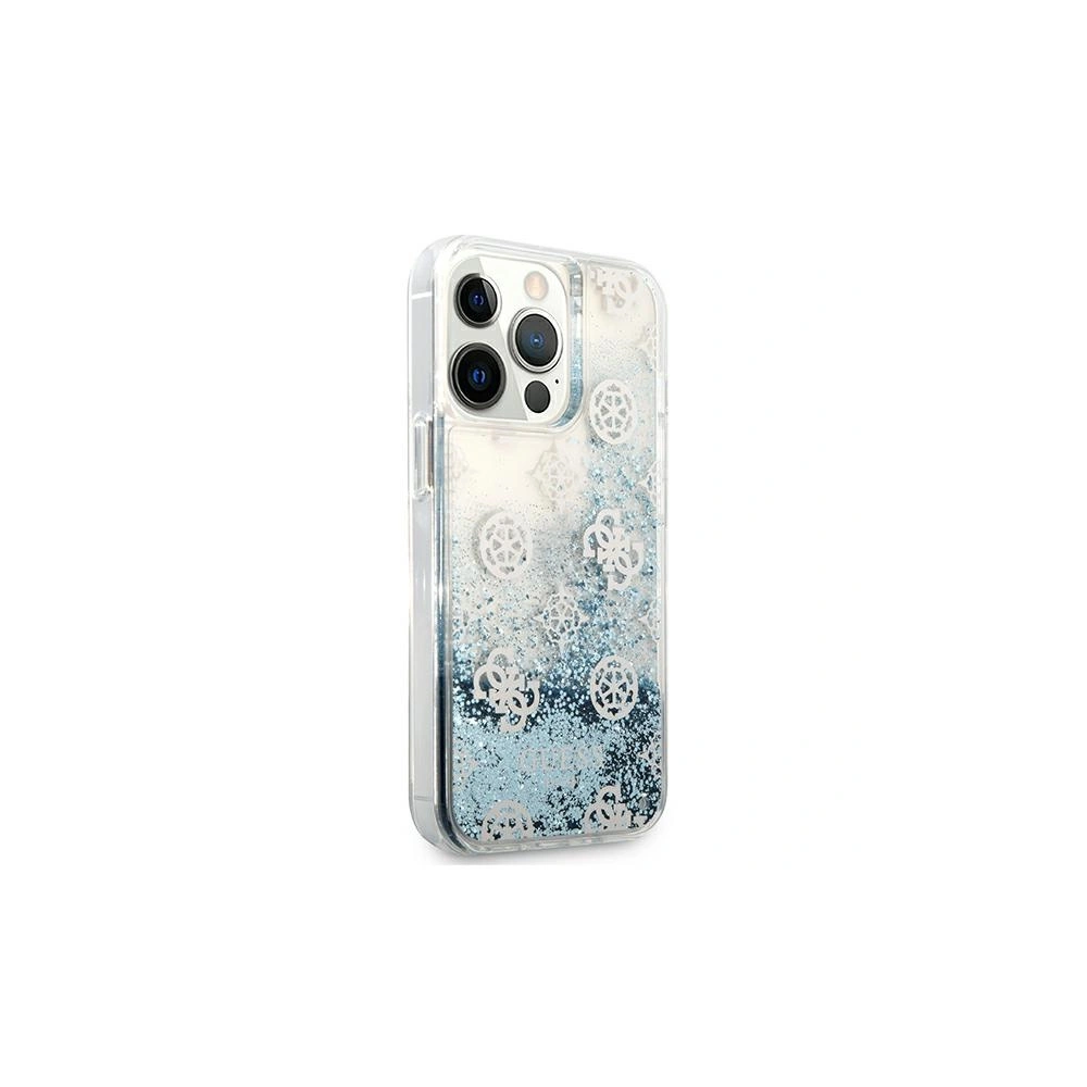 Hurtownia GSM - Etui Guess GUHCP13LLGPEBL Apple iPhone 13 Pro niebieski/blue hardcase Peony Liquid Glitter - GUE1358BLU - {ean13} - Hurt
