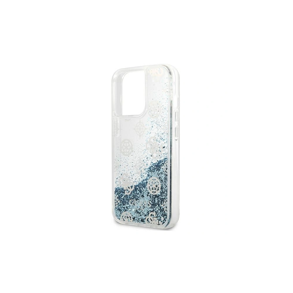 Hurtownia GSM - Etui Guess GUHCP13LLGPEBL Apple iPhone 13 Pro niebieski/blue hardcase Peony Liquid Glitter - GUE1358BLU - {ean13} - Hurt