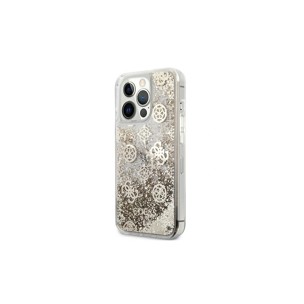 Hurtownia GSM - Etui Guess GUHCP13LLGPEGO Apple iPhone 13 Pro złoty/gold hardcase Peony Liquid Glitter - GUE1359GLD - {ean13} - Hurt