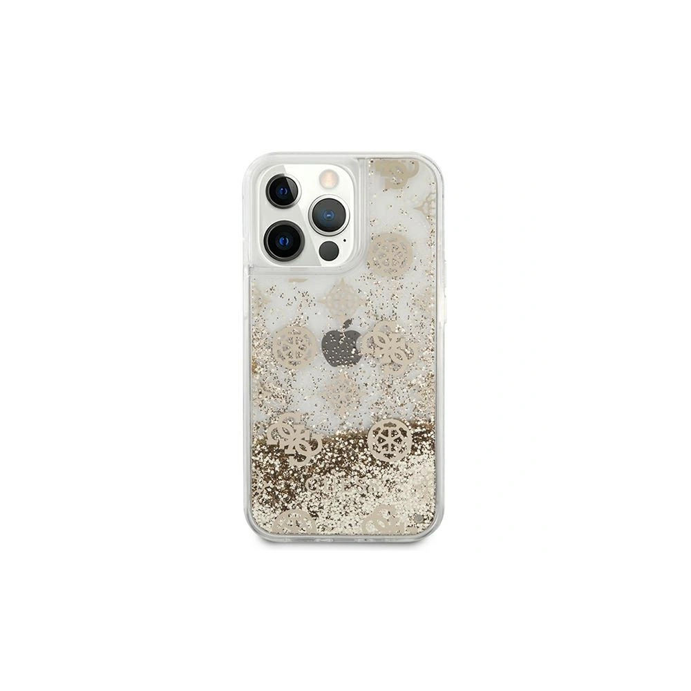 Hurtownia GSM - Etui Guess GUHCP13LLGPEGO Apple iPhone 13 Pro złoty/gold hardcase Peony Liquid Glitter - GUE1359GLD - {ean13} - Hurt