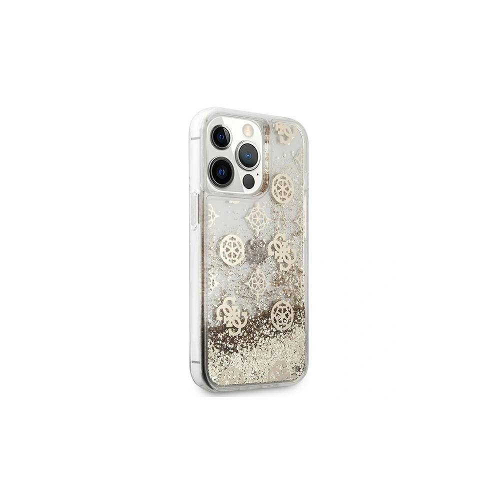 Hurtownia GSM - Etui Guess GUHCP13LLGPEGO Apple iPhone 13 Pro złoty/gold hardcase Peony Liquid Glitter - GUE1359GLD - {ean13} - Hurt