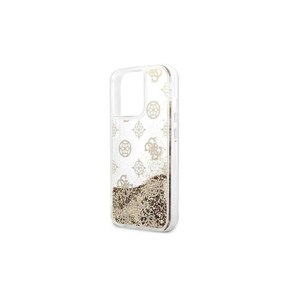 Hurtownia GSM - Etui Guess GUHCP13LLGPEGO Apple iPhone 13 Pro złoty/gold hardcase Peony Liquid Glitter - GUE1359GLD - {ean13} - Hurt