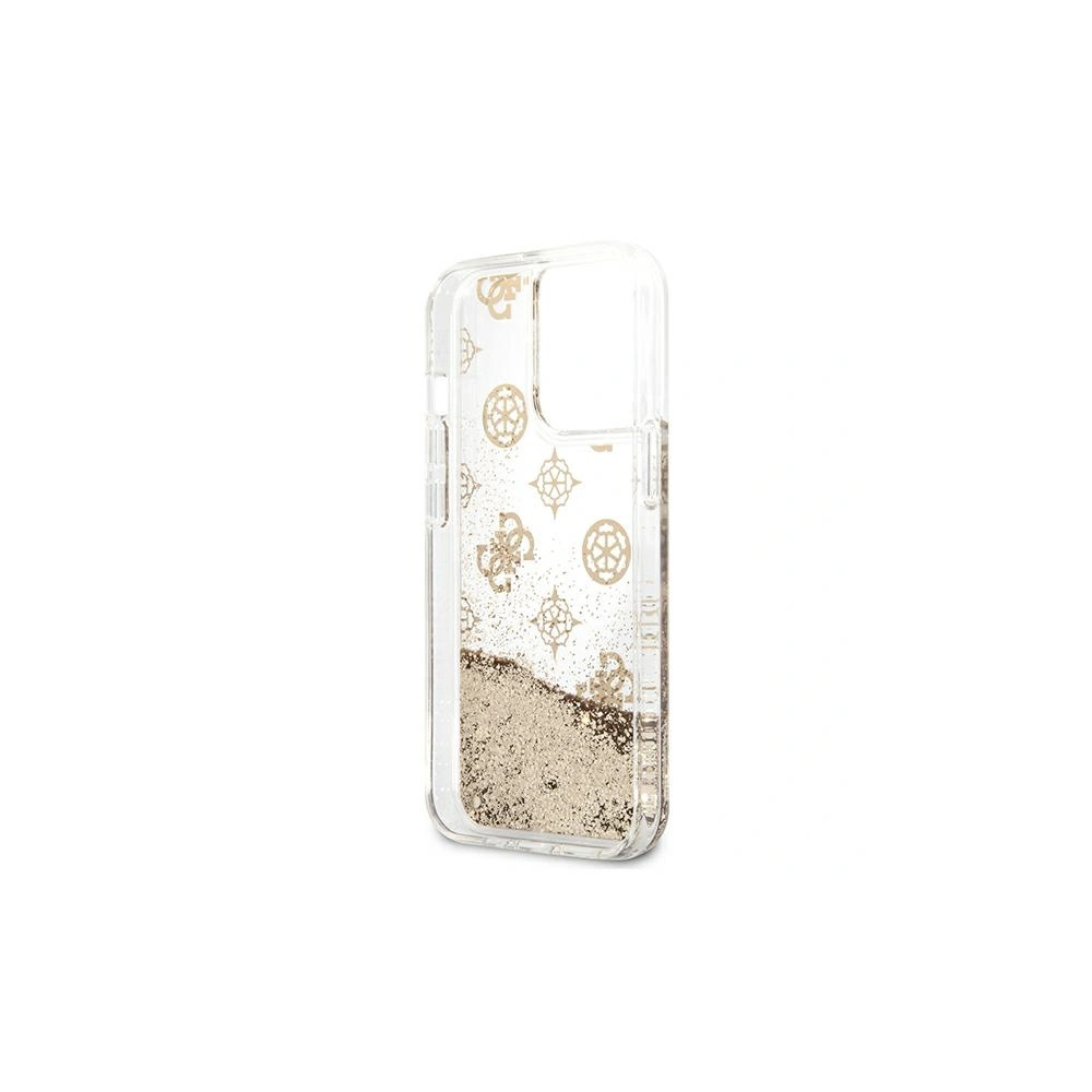 Hurtownia GSM - Etui Guess GUHCP13LLGPEGO Apple iPhone 13 Pro złoty/gold hardcase Peony Liquid Glitter - GUE1359GLD - {ean13} - Hurt