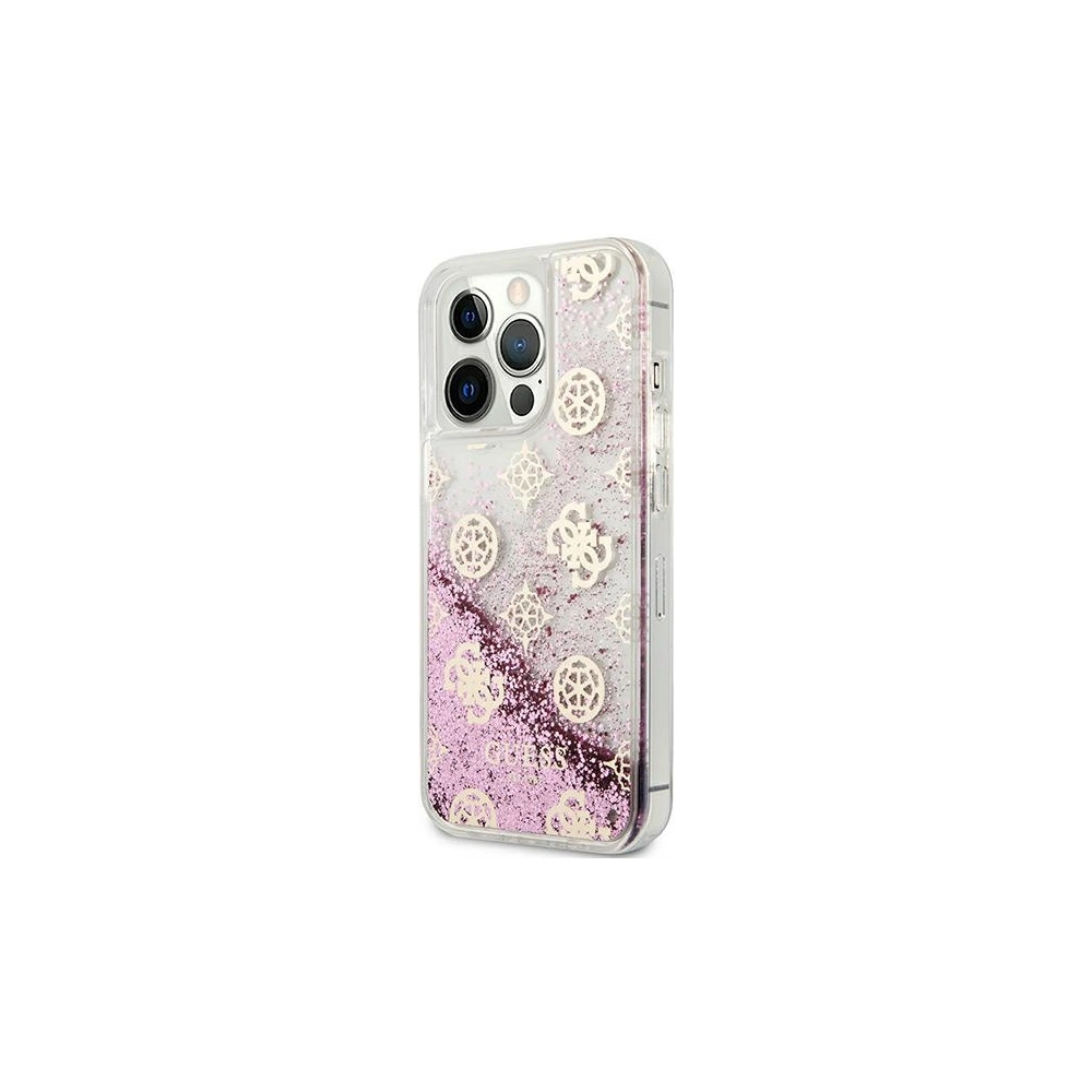 Hurtownia GSM - Etui Guess GUHCP13LLGPEPI Apple iPhone 13 Pro różowy/pink hardcase Peony Liquid Glitter - GUE1360PNK - {ean13} - Hurt