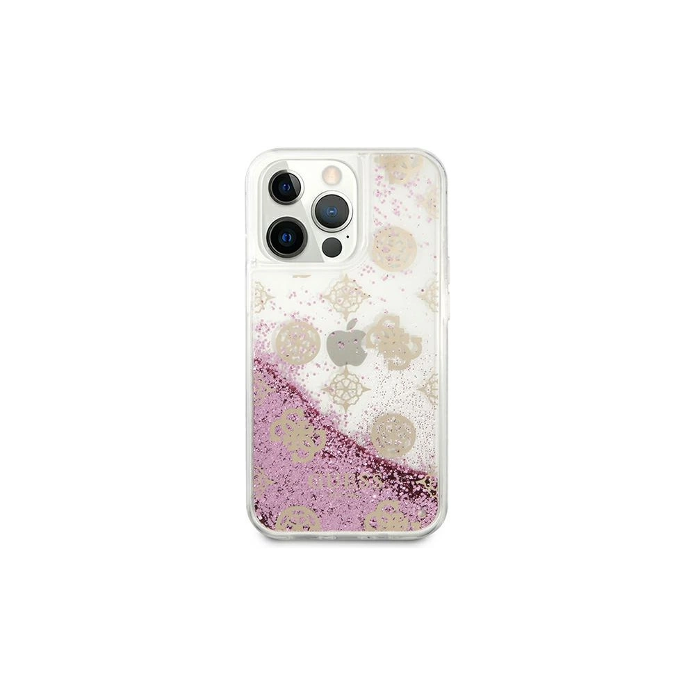 Hurtownia GSM - Etui Guess GUHCP13LLGPEPI Apple iPhone 13 Pro różowy/pink hardcase Peony Liquid Glitter - GUE1360PNK - {ean13} - Hurt