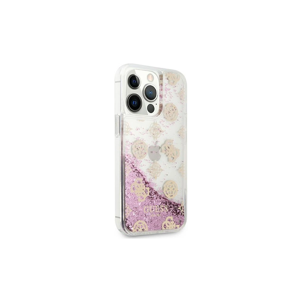 Hurtownia GSM - Etui Guess GUHCP13LLGPEPI Apple iPhone 13 Pro różowy/pink hardcase Peony Liquid Glitter - GUE1360PNK - {ean13} - Hurt