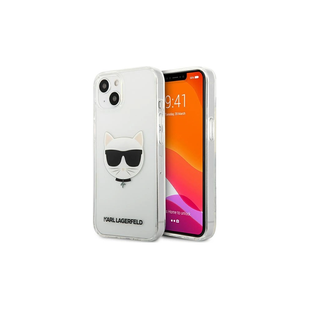 Wholesale Karl Lagerfeld KLHCP13MCTR Apple iPhone 13 hardcase transparent Choupette Head - KLD713CL - {ean13} - Hurt
