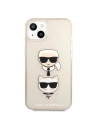 Wholesale Karl Lagerfeld KLHCP13MKCTUGLGO Apple iPhone 13 gold hardcase Glitter Karl`s & Choupette - KLD715GLD - {ean13} - Hurt