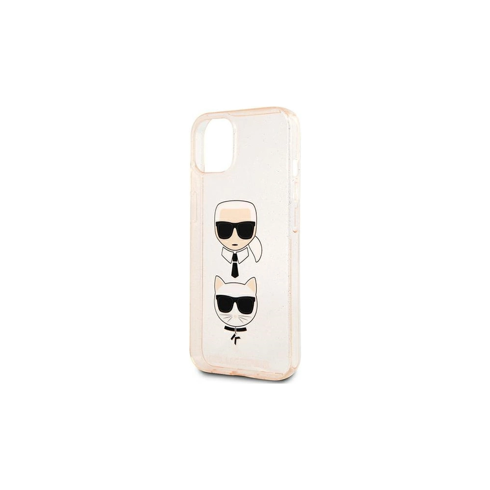 Wholesale Karl Lagerfeld KLHCP13MKCTUGLGO Apple iPhone 13 gold hardcase Glitter Karl`s & Choupette - KLD715GLD - {ean13} - Hurt