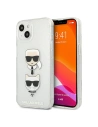 Case Karl Lagerfeld KLHCP13MKCTUGLS Apple iPhone 13 silber/silver hardcase Glitter Karl`s & Choupette