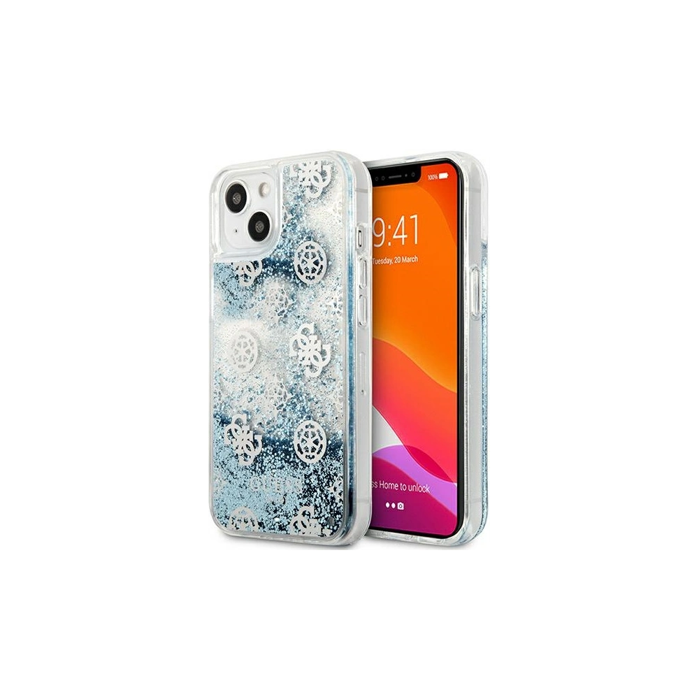Hurtownia GSM - Etui Guess GUHCP13MLGPEBL Apple iPhone 13 niebieski/blue hardcase Peony Liquid Glitter - GUE1369BLU - {ean13} - Hurt