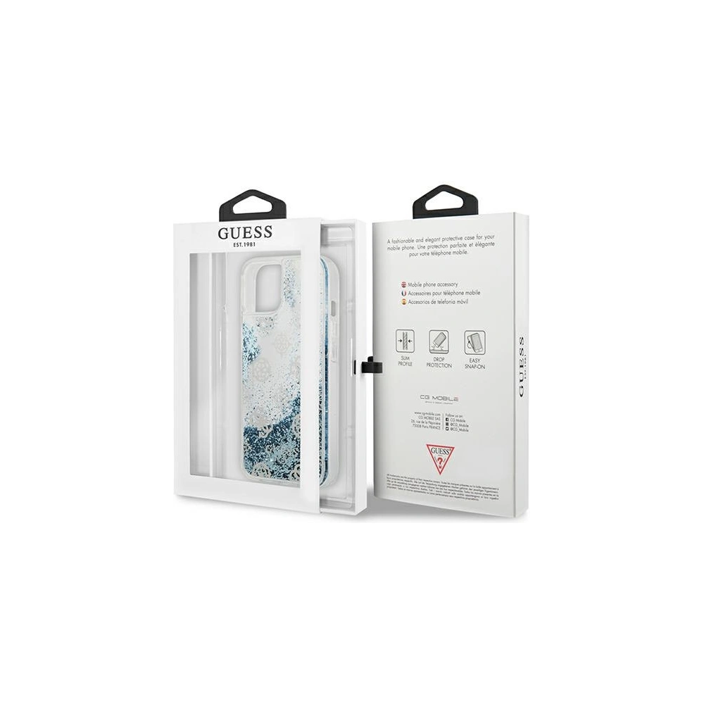 Hurtownia GSM - Etui Guess GUHCP13MLGPEBL Apple iPhone 13 niebieski/blue hardcase Peony Liquid Glitter - GUE1369BLU - {ean13} - Hurt