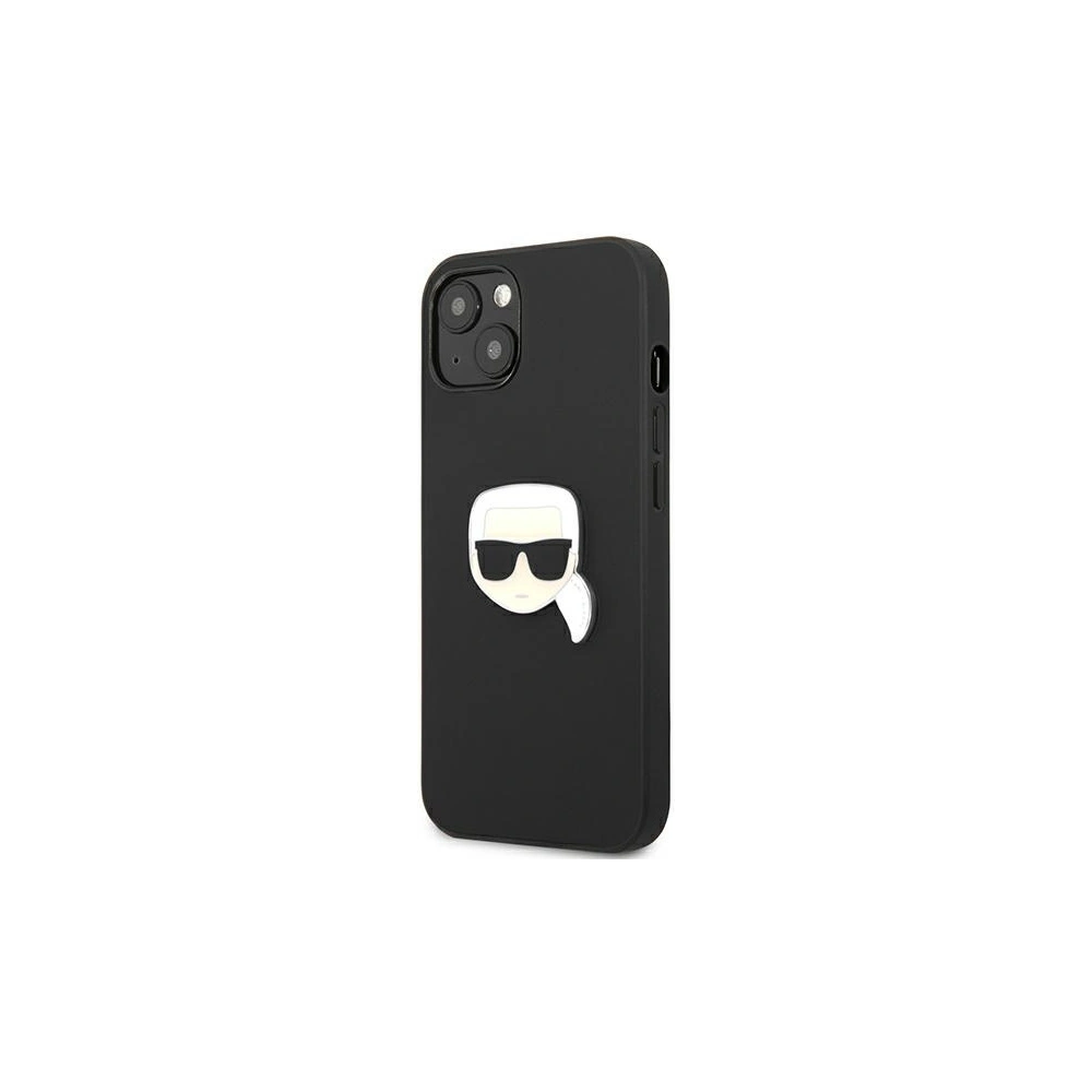 Hurtownia GSM - Case Karl Lagerfeld KLHCP13MPKMK Apple iPhone 13 schwarz/black hardcase Leder Ikonik Karls Kopf Metall - KLD722BLK - {ean13} - Hurt
