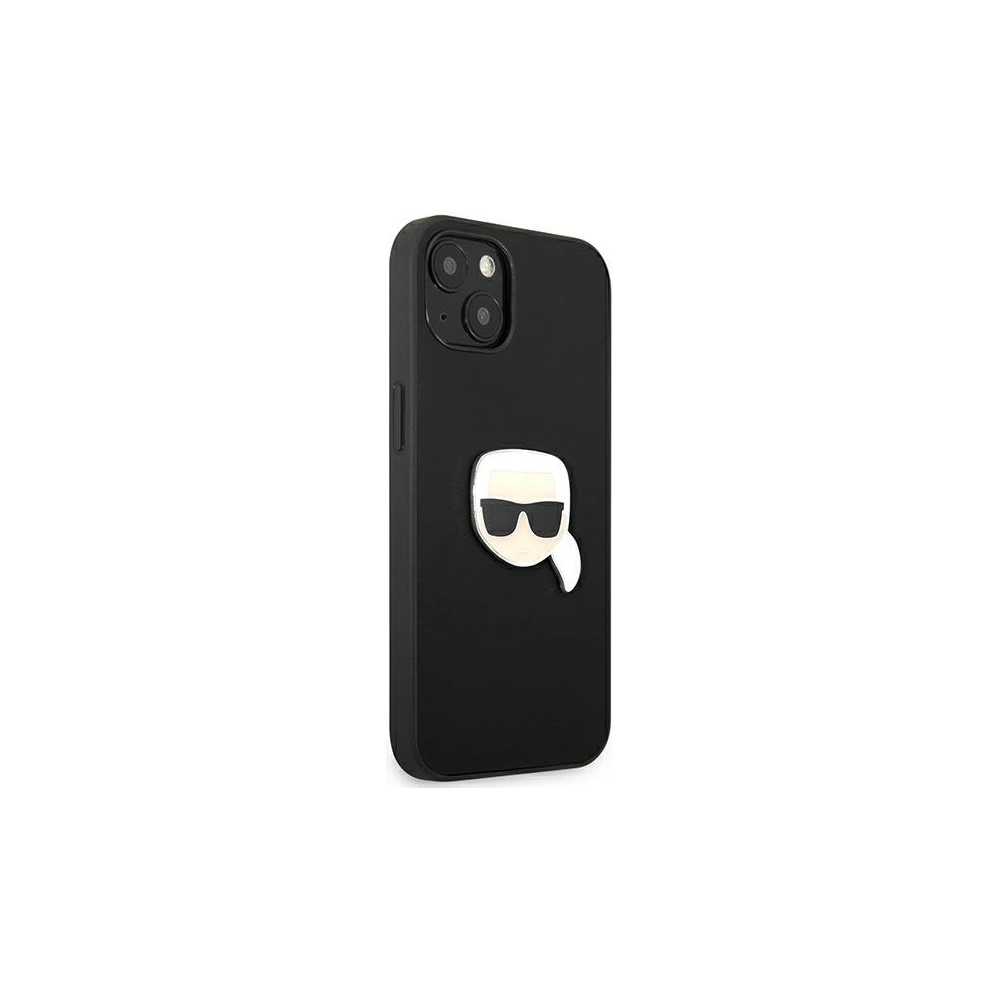 Hurtownia GSM - Case Karl Lagerfeld KLHCP13MPKMK Apple iPhone 13 schwarz/black hardcase Leder Ikonik Karls Kopf Metall - KLD722BLK - {ean13} - Hurt