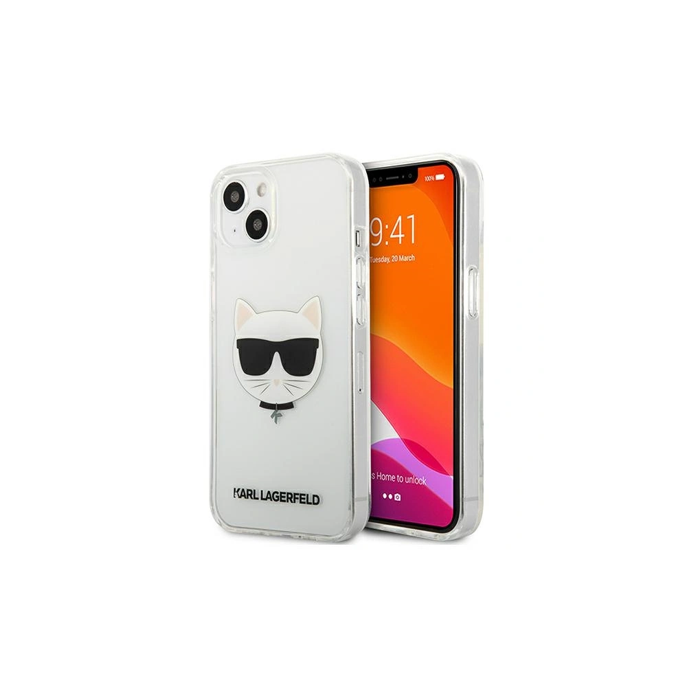 Wholesale Karl Lagerfeld KLHCP13SCTR Apple iPhone 13 mini hardcase transparent Choupette Head - KLD724CL - {ean13} - Hurt