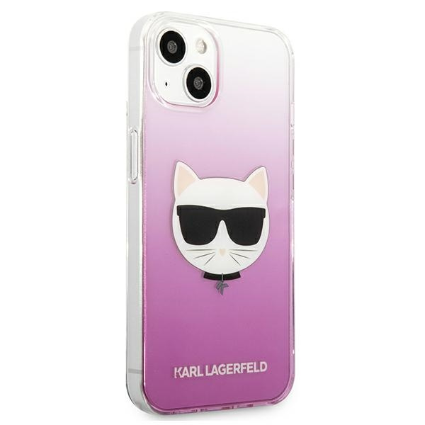 Kryt Karl Lagerfeld KLHCP13SCTRP Apple iPhone 13 mini hardcase pink Choupette Head