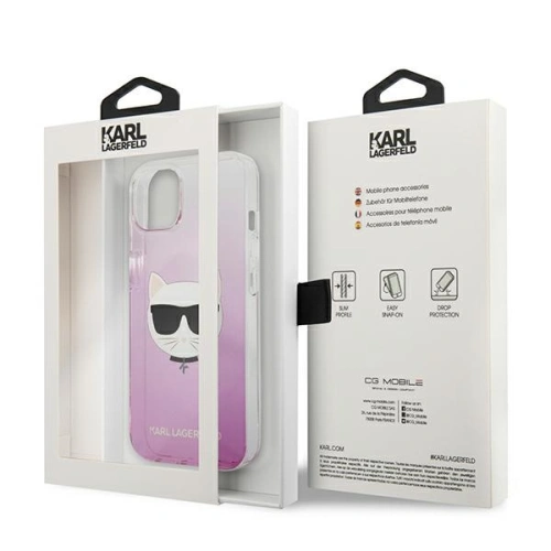Etui Karl Lagerfeld KLHCP13SCTRP Apple iPhone 13 mini hardcase różowy/pink Choupette Head