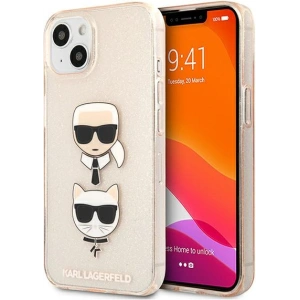 Hurtownia GSM - Case Karl Lagerfeld KLHCP13SKCTUGLGO Apple iPhone 13 mini gold/hartschale Glitter Karl`s & Choupette - KLD726GLD - {ean13} - Hurt