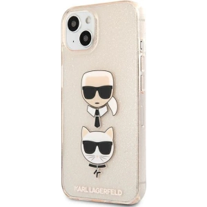 Hurtownia GSM - Case Karl Lagerfeld KLHCP13SKCTUGLGO Apple iPhone 13 mini gold/hartschale Glitter Karl`s & Choupette - KLD726GLD - {ean13} - Hurt