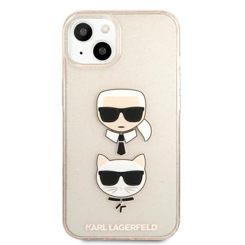 Etui Karl Lagerfeld KLHCP13SKCTUGLGO Apple iPhone 13 mini złoty/gold hardcase Glitter Karl`s & Choupette
