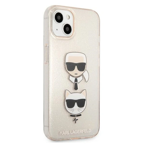 Etui Karl Lagerfeld KLHCP13SKCTUGLGO Apple iPhone 13 mini złoty/gold hardcase Glitter Karl`s & Choupette
