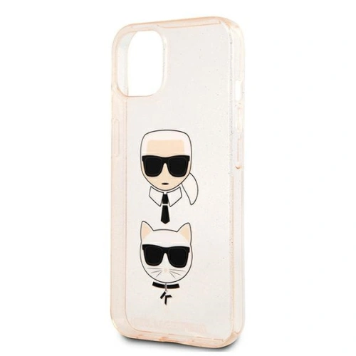 Etui Karl Lagerfeld KLHCP13SKCTUGLGO Apple iPhone 13 mini złoty/gold hardcase Glitter Karl`s & Choupette