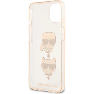 Hurtownia GSM - Case Karl Lagerfeld KLHCP13SKCTUGLGO Apple iPhone 13 mini gold/hartschale Glitter Karl`s & Choupette - KLD726GLD - {ean13} - Hurt