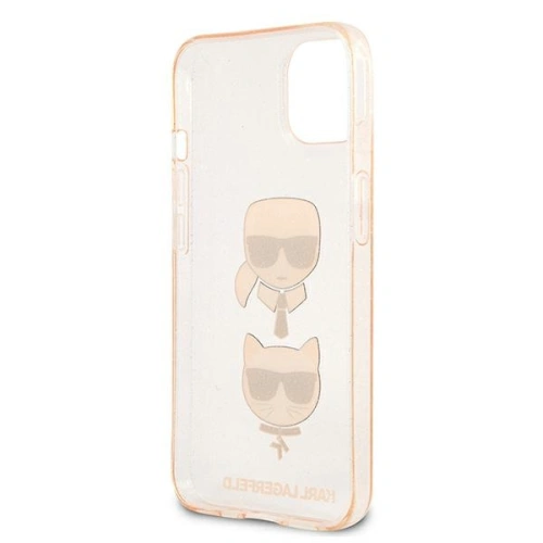 Etui Karl Lagerfeld KLHCP13SKCTUGLGO Apple iPhone 13 mini złoty/gold hardcase Glitter Karl`s & Choupette