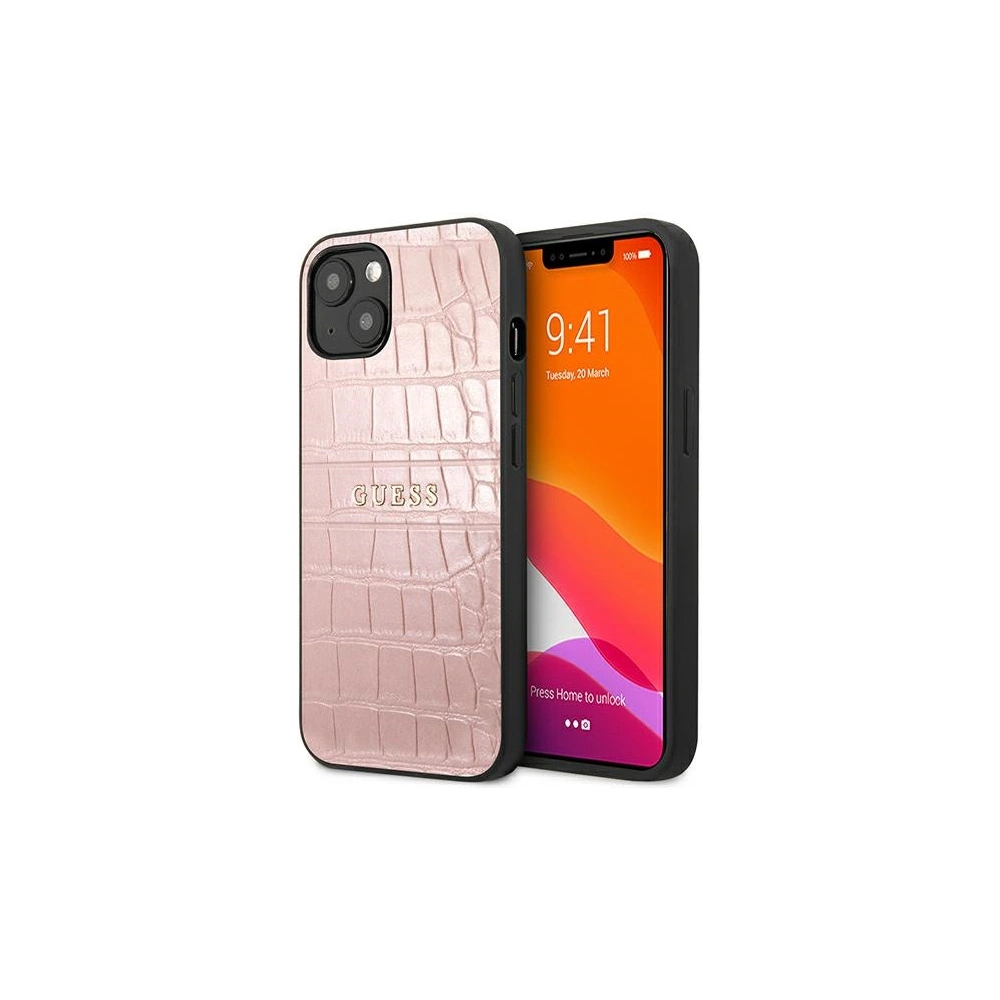 Hurtownia GSM - Etui Guess GUHCP13MPCRBPI Apple iPhone 13 różowy/pink Croco Strap Collection - GUE1373PNK - {ean13} - Hurt